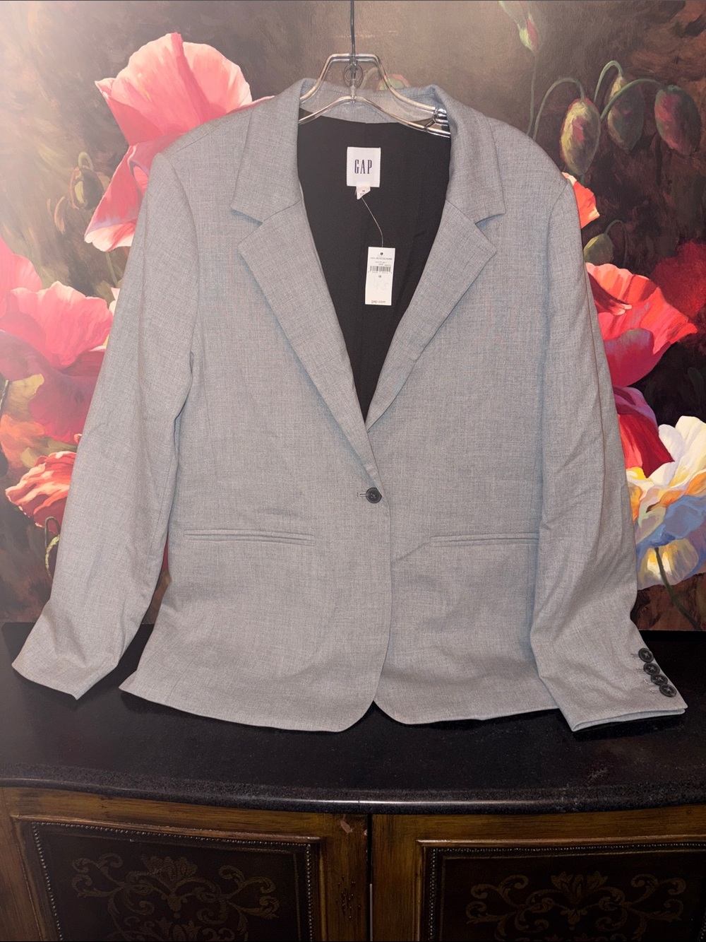 NWT GAP Light Gray Single-Button Women's Blazer
